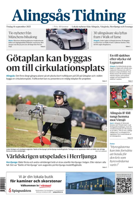 Cover of Alingsås Tidning
