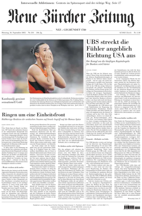 Cover of Neue Zürcher Zeitung