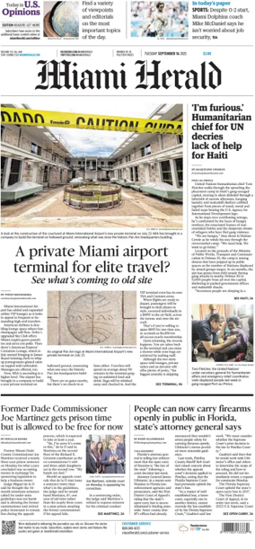 Cover of Miami Herald