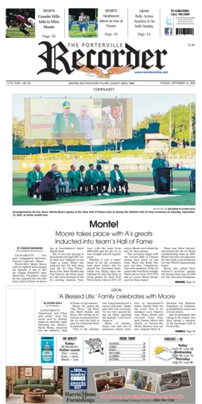 Cover of Porterville Recorder