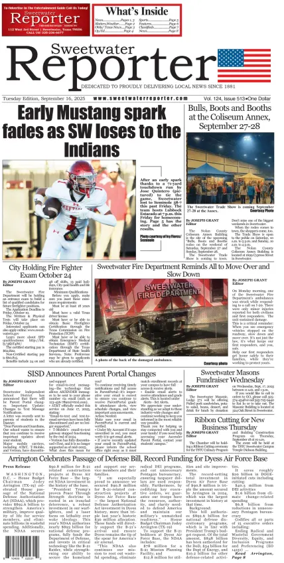 Cover of Sweetwater Reporter