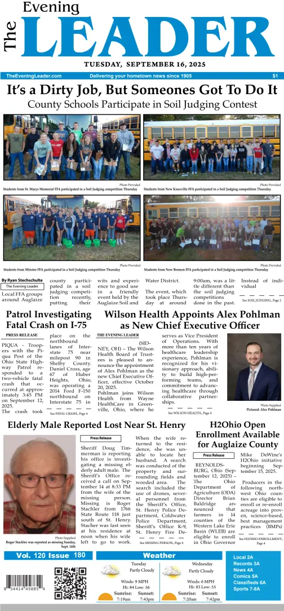 Cover of The Evening Leader