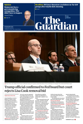Cover of The Guardian (USA)