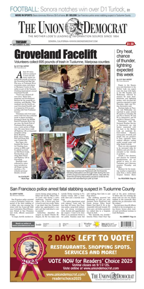 Cover of The Union Democrat