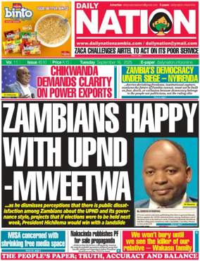 Cover of Daily Nation Newspaper