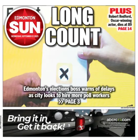 Cover of Edmonton Sun