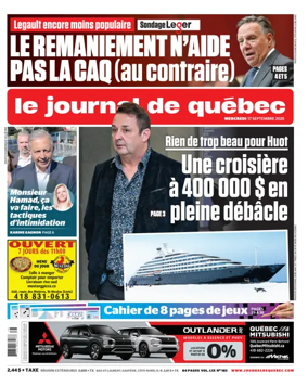 Cover of Le Journal de Quebec