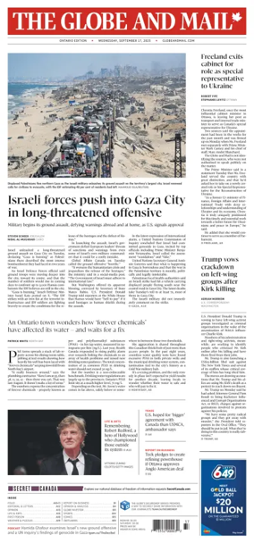 Cover of The Globe and Mail Metro (Ontario Edition)