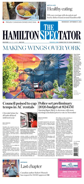 Cover of The Hamilton Spectator