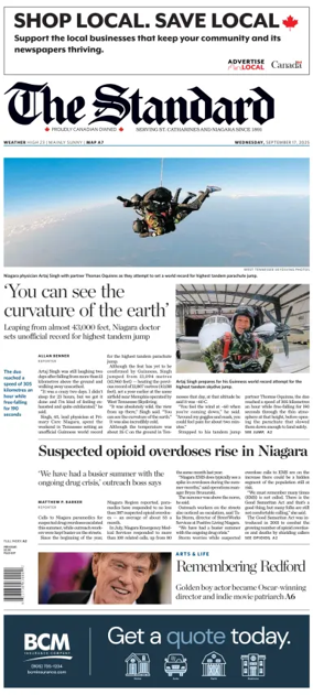Cover of The Standard (St. Catharines)