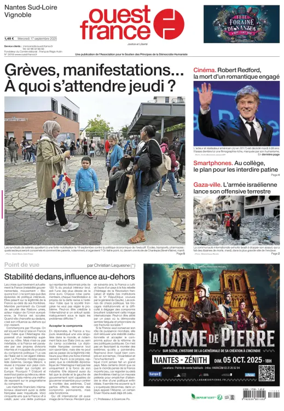 Cover of Ouest France (Nantes / Sud-Loire / Vignoble)