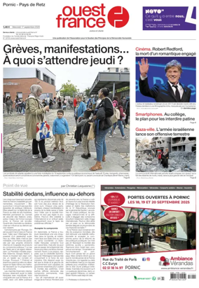 Cover of Ouest France (Pornic / Pays de Retz)