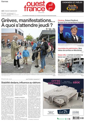 Cover of Ouest France (Vannes)