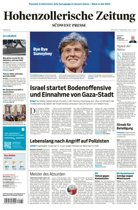 Cover of Hohenzollerische Zeitung