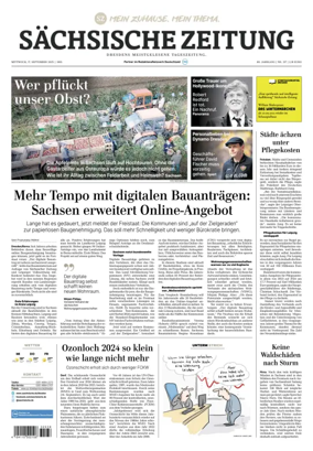 Cover of Sächsische Zeitung  (Dresden)