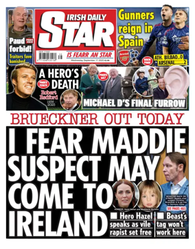 Cover of Irish Daily Star