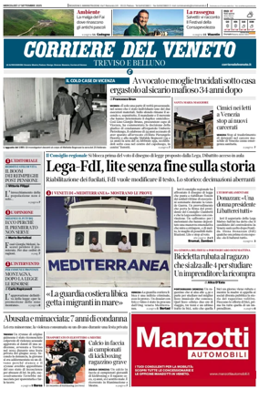 Cover of Corriere del Veneto (Treviso e Belluno)