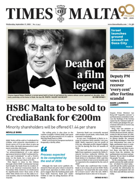 Cover of Times of Malta