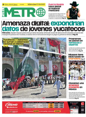 Cover of Publimetro Quintana Roo