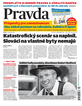 Cover of Pravda of Slovakia