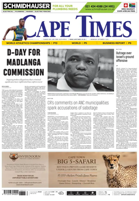 Cover of Cape Times