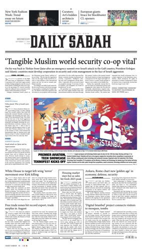 Cover of Daily Sabah (Turkey)