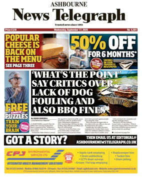 Cover of Ashbourne News Telegraph