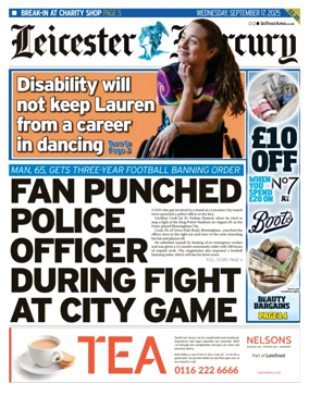 Cover of Leicester Mercury