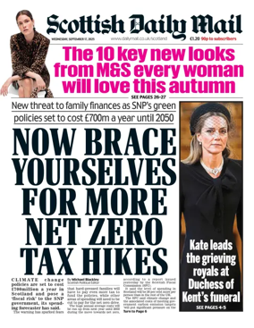 Cover of Scottish Daily Mail