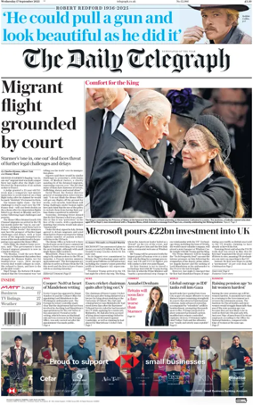 Cover of The Daily Telegraph