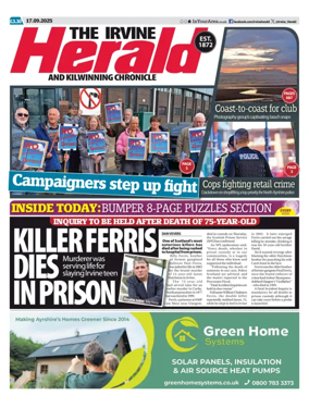 Cover of The Irvine Herald and Kilwinning Chronicle