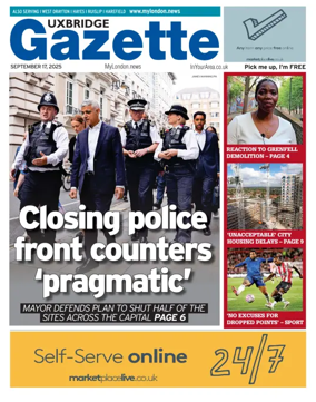 Cover of Uxbridge Gazette