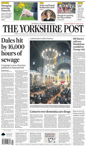 Cover of Yorkshire Post