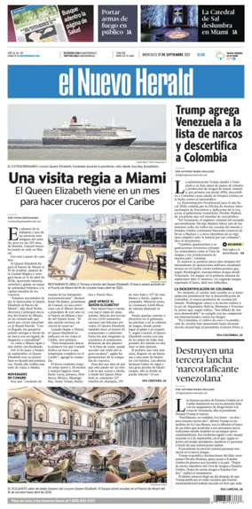 Cover of El Nuevo Herald