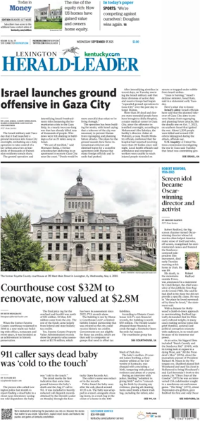 Cover of Lexington Herald-Leader