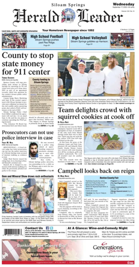 Cover of Siloam Springs Herald Leader
