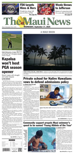Cover of The Maui News