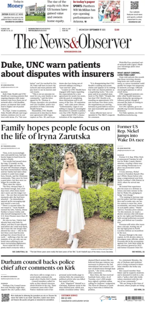 Cover of The News & Observer