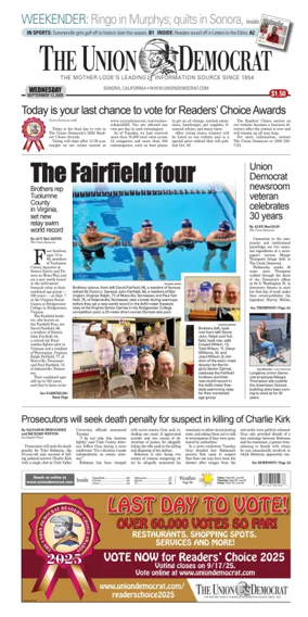 Cover of The Union Democrat