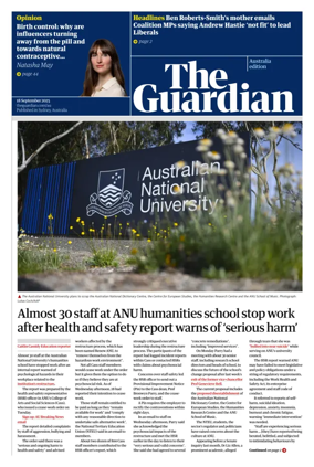 Cover of The Guardian Australia
