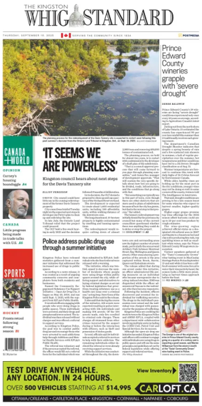 Cover of Kingston Whig-Standard