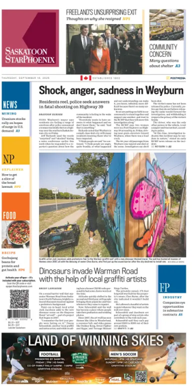 Cover of Saskatoon StarPhoenix