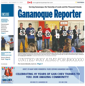 Cover of The Gananoque Reporter