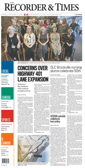 Cover of The Recorder & Times (Brockville)