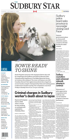 Cover of The Sudbury Star