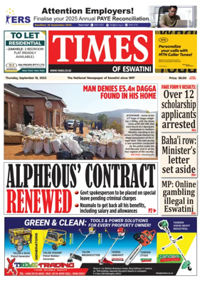 Cover of Times of Eswatini
