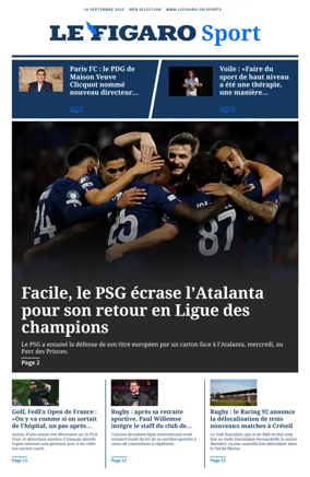 Cover of Le Figaro Sport