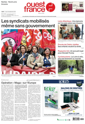 Cover of Ouest France (Nantes / Nord-Loire)