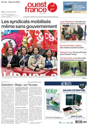 Cover of Ouest France (Pornic / Pays de Retz)