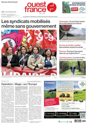 Cover of Ouest France (Rennes Nord)